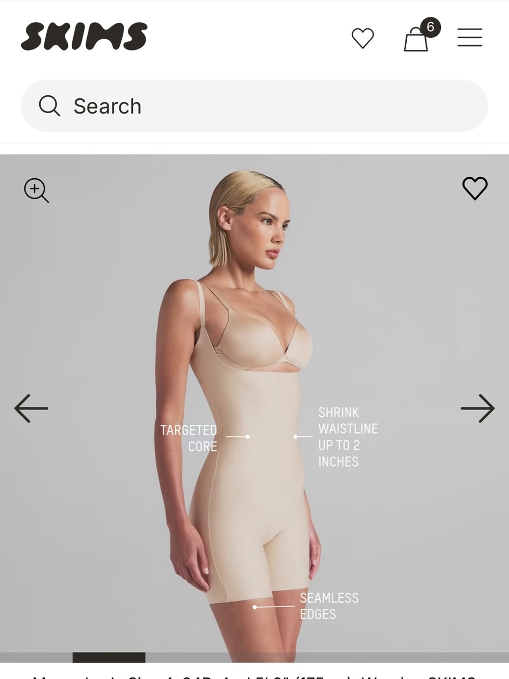 SKIMS BODY
Core Sculpt Open Bust Mid Thigh Bodysuit Clay Nude Medium NWT!!